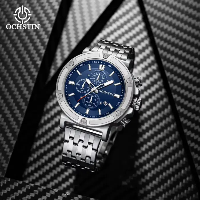 Montre à quartz chronographe pour homme