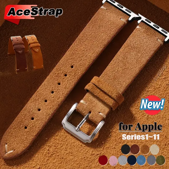 Nouveau Bracelet de montre souple en daim