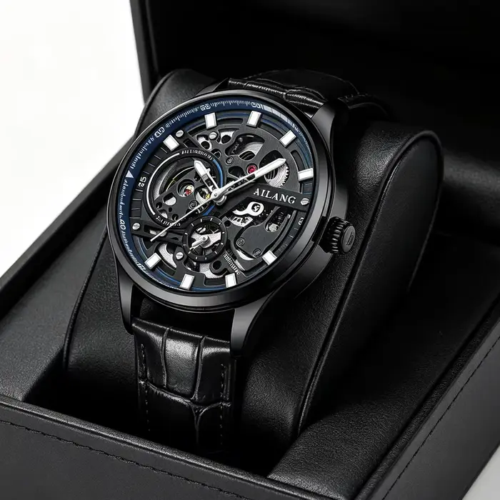 Montre mécanique squelette pour homme de la marque AILANG
