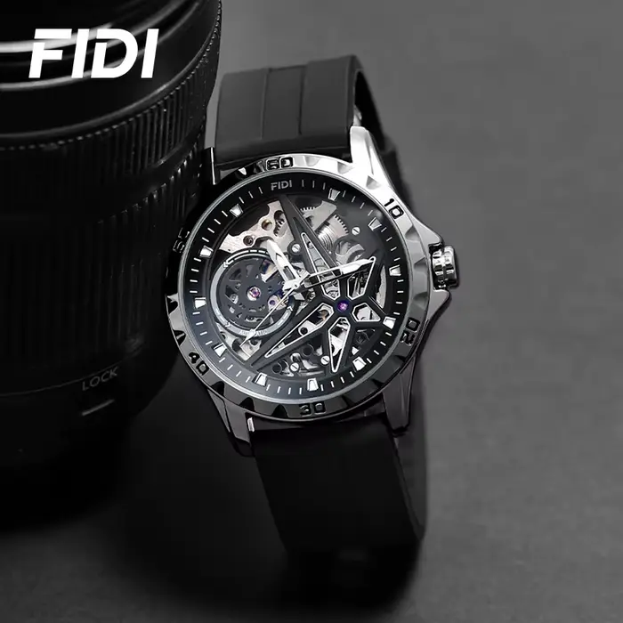 Montre mécanique automatique FIDI Skeleton pour homme