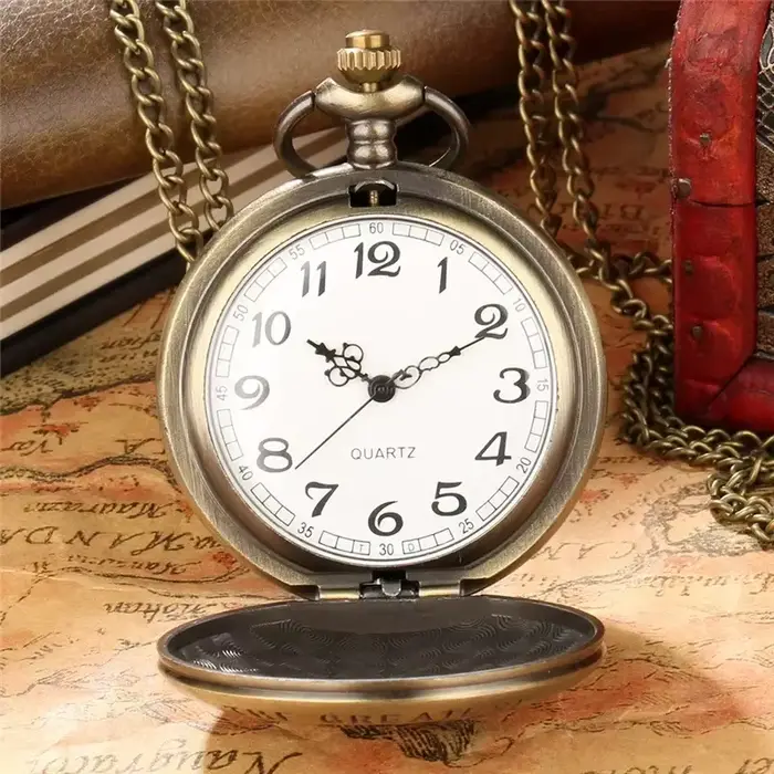 Montre de poche analogique à Quartz pour hommes, Vintage, le plus grand Bro, collier, pendentif, cha