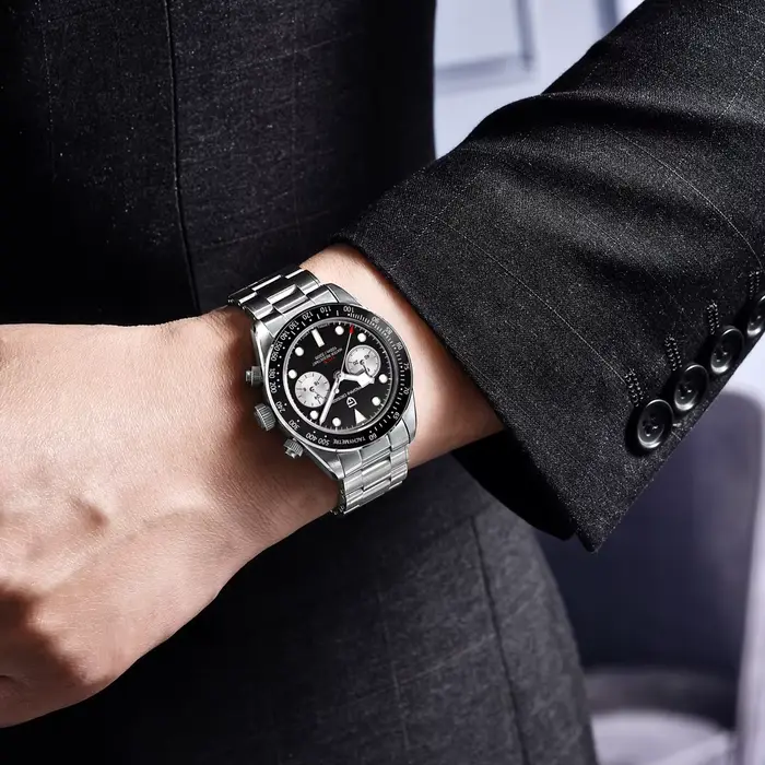 Nouvelles Montres Panda pour Hommes 2026 PAGANI DESIGN Montre de Sport de Luxe à Quartz Chronographe Étanche avec Verre