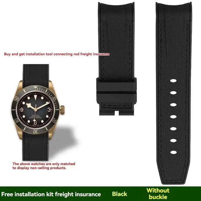 Montre TUDOR Blue Bay Bronze M79250 avec cadran en cuivre à motif floral, bracelet en silicone et ch