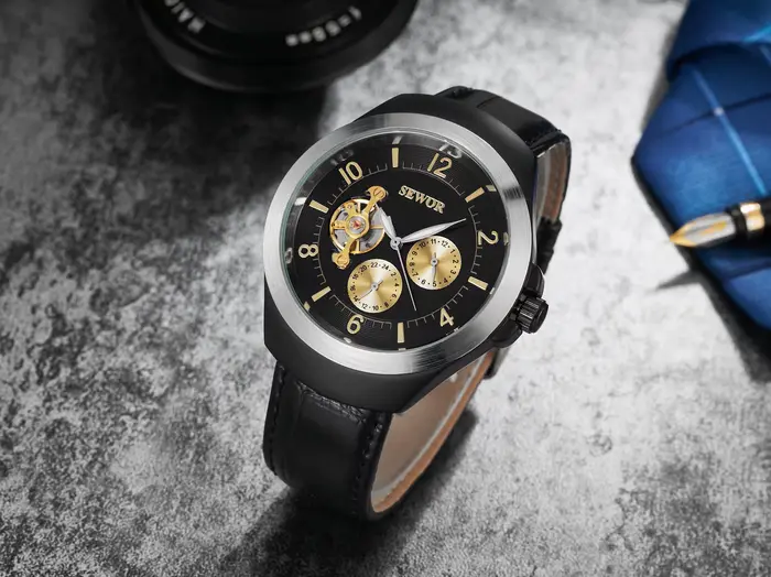 Montre mécanique automatique à remontage automatique pour homme