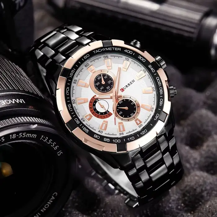 CURREN 8023 montre à Quartz pour hommes étanche Sport militaire montres homme affaires en acier inox