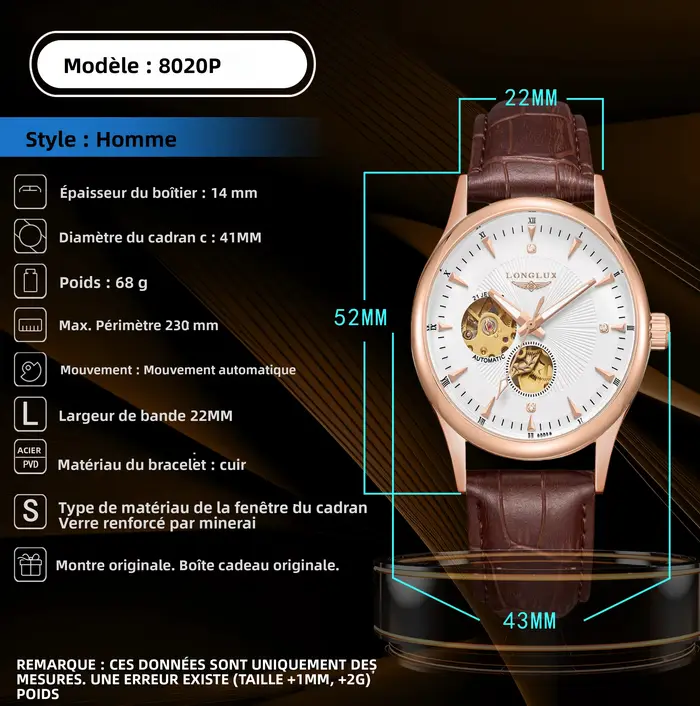 Montre automatique LONGLUX
