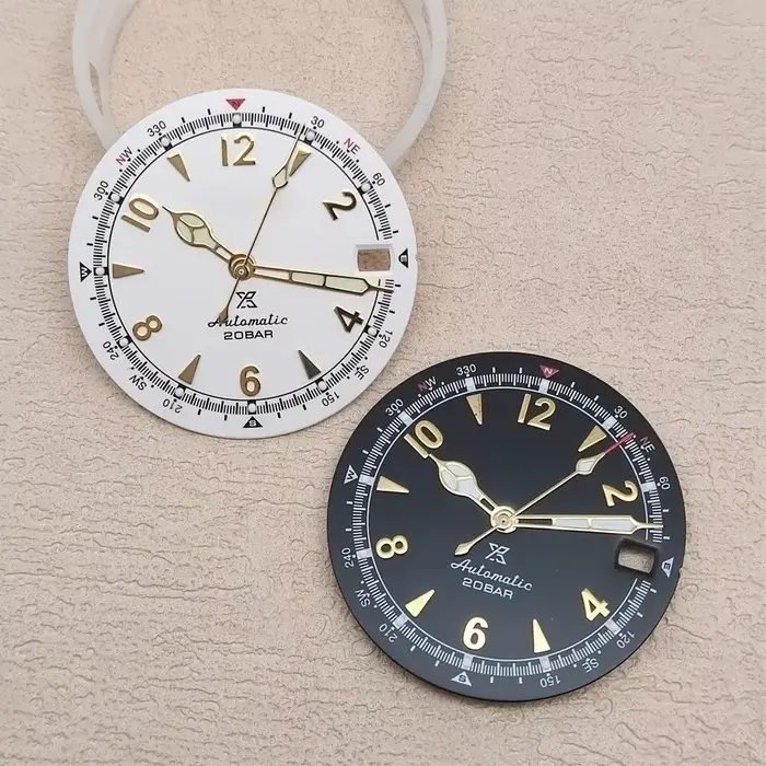 Cadran de montre rétro vert Olive