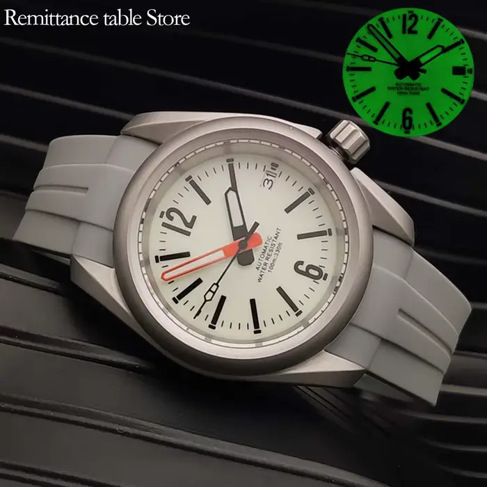 Montre mécanique automatique C nh35 pour hommes, résistante à l'eau à 100m, cristal saphir, affichag