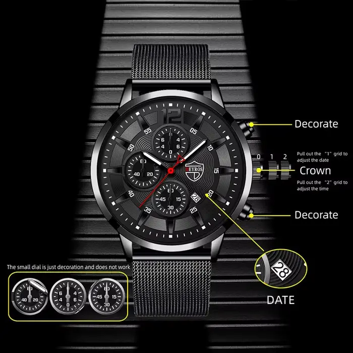 DEYROS hommes mode minimaliste montres