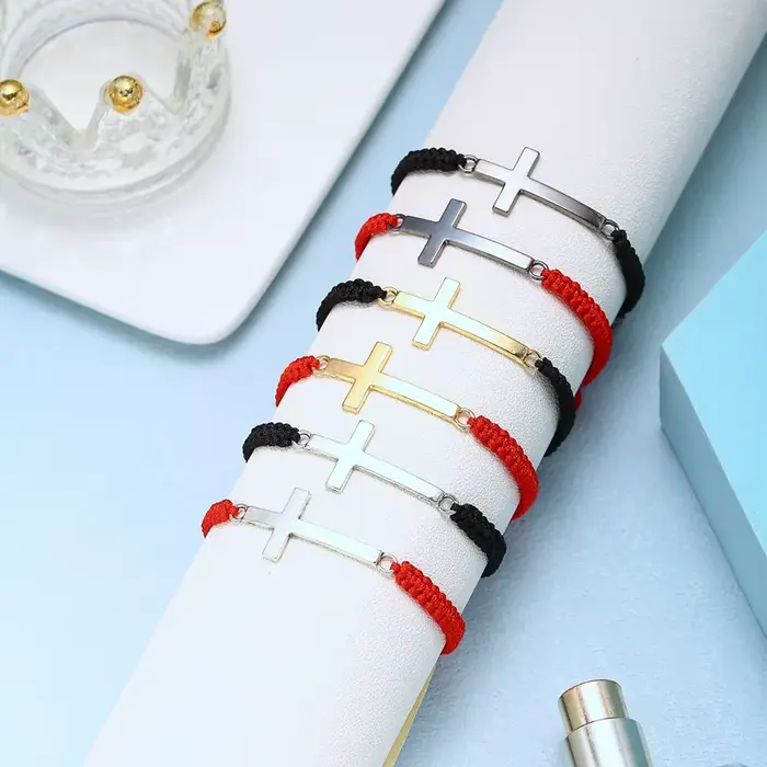 Bracelet tressé en acier inoxydable pour hommes et femmes