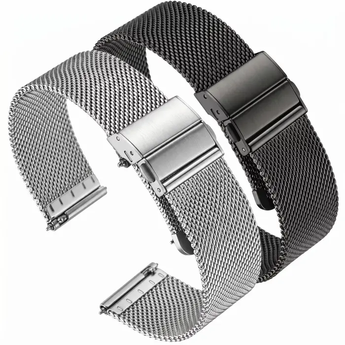 Bracelet de montre en maille milanaise 16 18 20 22 mm à libération rapide en acier inoxydable pour Galaxy Watch 4 5