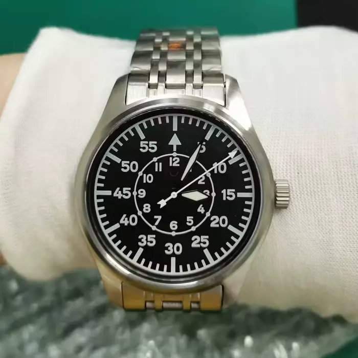 DD40mm Vh31 Beat Quartz hommes montres saphir cristal étanche 5Bar 316L acier inoxydable vintage pil