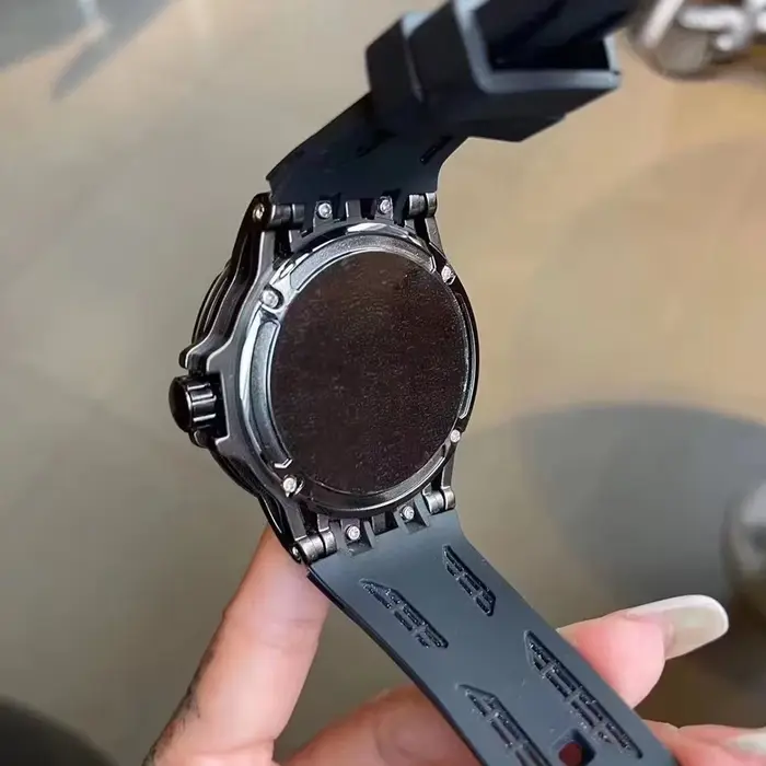 2025 montres à Quartz hommes AAA Cool 3D créatif 49mm grand cadran luxe bracelet en caoutchouc étanche montre-bracelet originale Relogio Masculino
