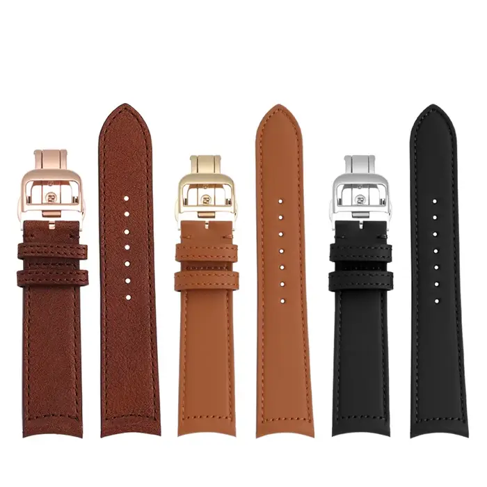 Real Cow cowhide Watchband For Jaeger-LeCoultre Master Series Curved