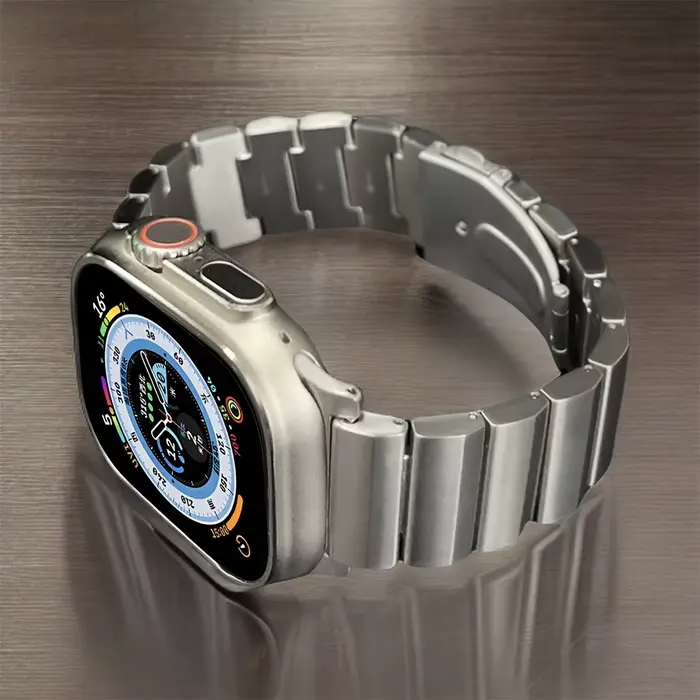 Bracelet en métal titane de luxe pour Apple Watch Ultra 2 49mm 45mm 44mm 42mm