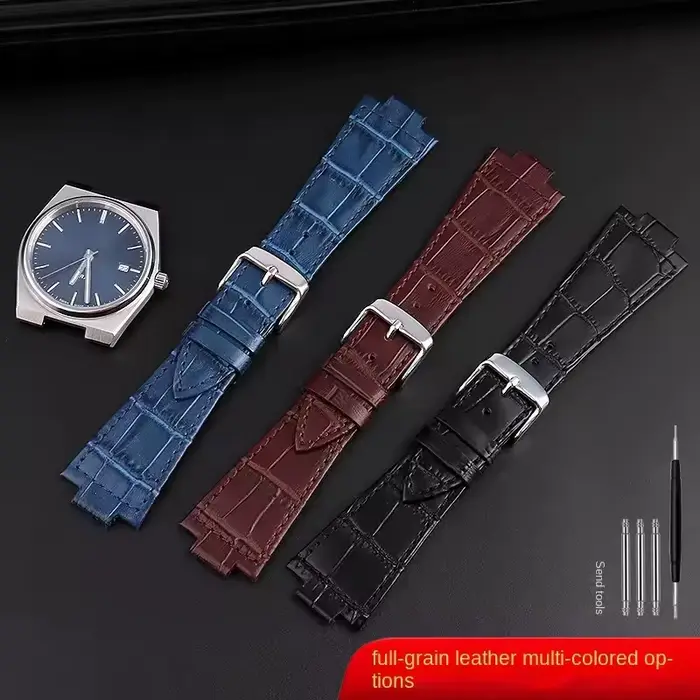 Bracelet de montre en cuir véritable pour Tissot 1853 série Prx Super Player T137.410 T137407