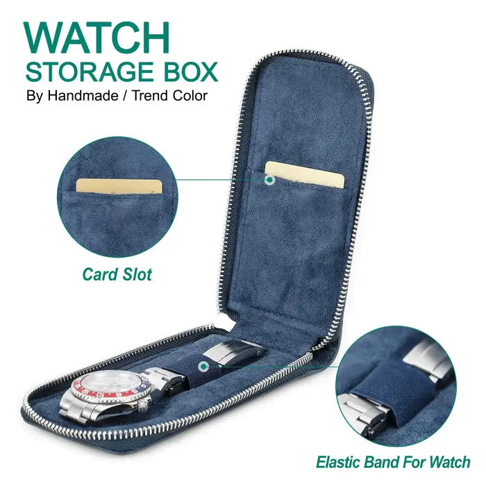 Boîte à montres en cuir pour homme et femme multifonctionnelle boîte de rangement et d'emballage haute qualité pour collection de montres occassions spéciales