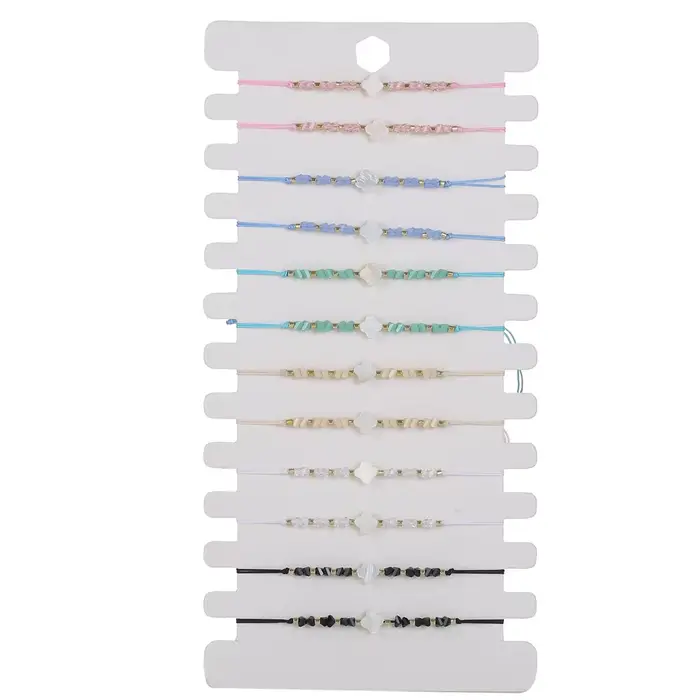 Ensemble de bracelets à breloques en forme de fleur blanche pour femmes