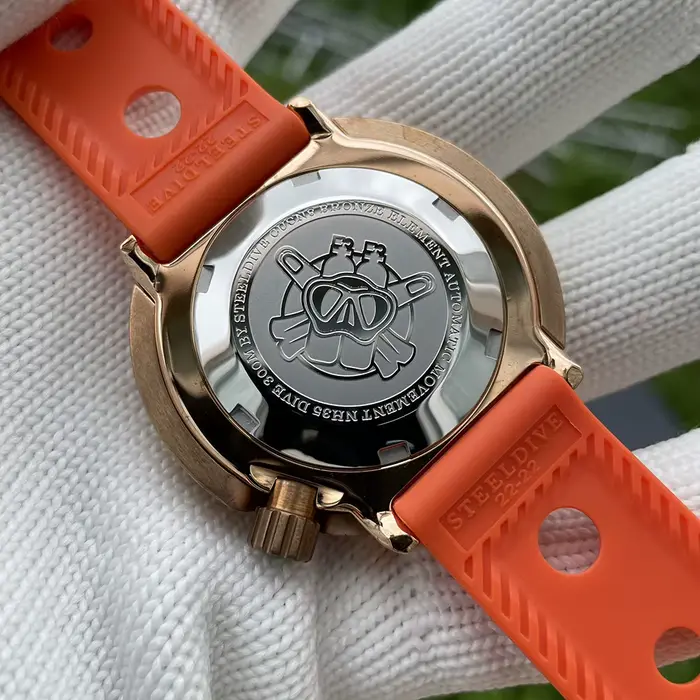 Montre de plongée Steeldive SD1975S en bronze CUSN8 avec lunette céramique pour homme résistante à l'eau 300M