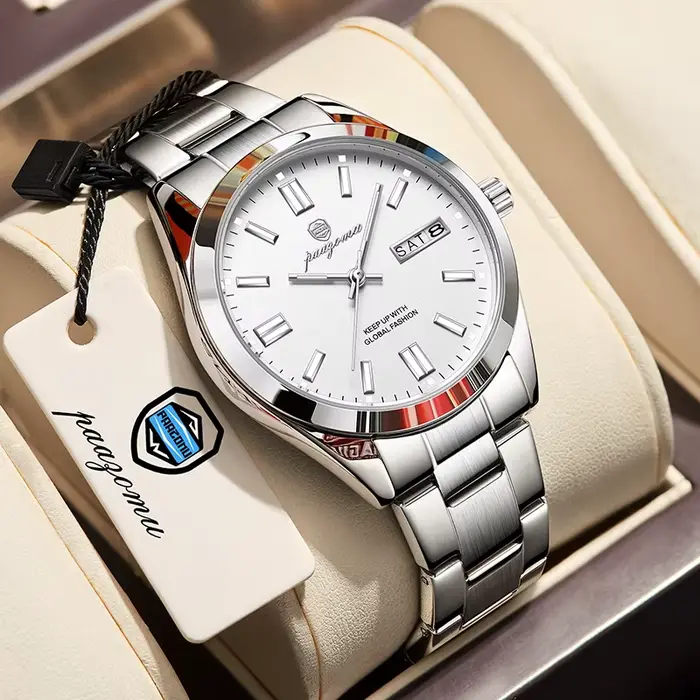 Montre automatique de luxe PAAZOMU 2026, étanche 10 bars, en acier inoxydable, pour homme, montre à 