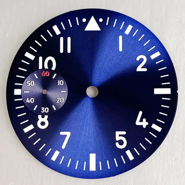 Tandorio – boîtier de montre en verre saphir, nouveau style pilote, 42mm, avec cadran bleu/noir/vert de 37mm, pour mouvement ETA 6497 ST3600