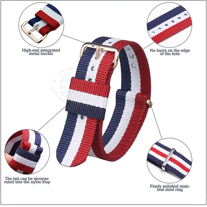 Bracelet en Nylon 16mm 18mm 20mm