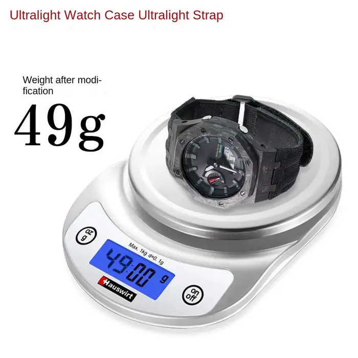 Kit de modification de boîtier en fibre de carbone et bracelet de montre en nylon pour Casio G-SHOCK GA-2100 GA-2110 B2100 GM-2100 GBM-2100 occasions spéciales hommes