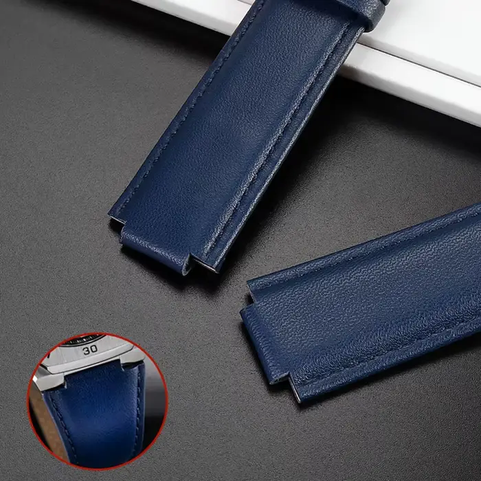 Bracelet de montre en cuir convexe modifié pour Casio EDIFICE série EFS-S570YD ECB-10YD