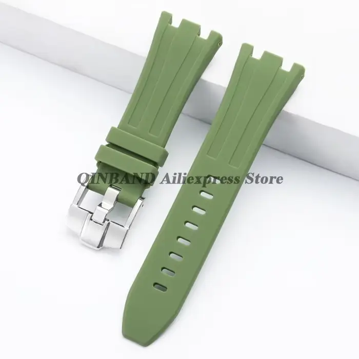 Bracelet de montre en caoutchouc Royal Oak 26mm, en Silicone, étanche, résistant à la sueur, de luxe