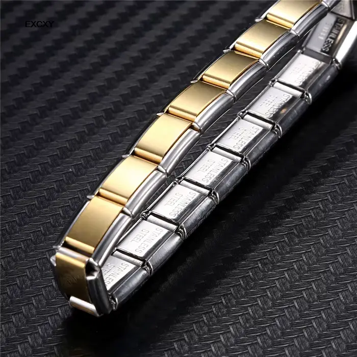 Bracelets en acier inoxydable de 9 mm de large