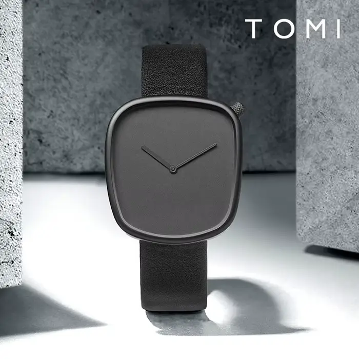 TOMI montre minimaliste hommes carré mode Ultra mince