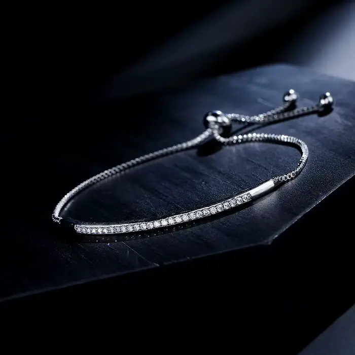 Bracelet Femme Or Rose Plaqué Argent Avec Tracker Humeur Et Cubic Zirconia Pour Toutes Les Occasions