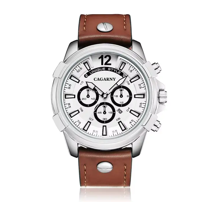 CAGARNY – montre-bracelet multifonction pour hommes, étanche, en acier, Quartz, Sport, cadeau