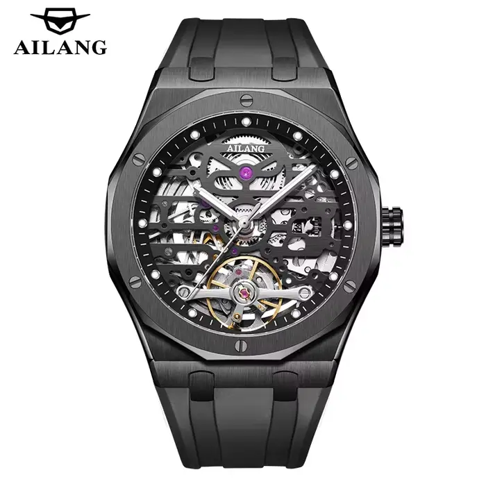 Nouvelle montre mécanique de marque AILANG 8533, squelette, lumineuse, tourbillon, étanche, mode, lu