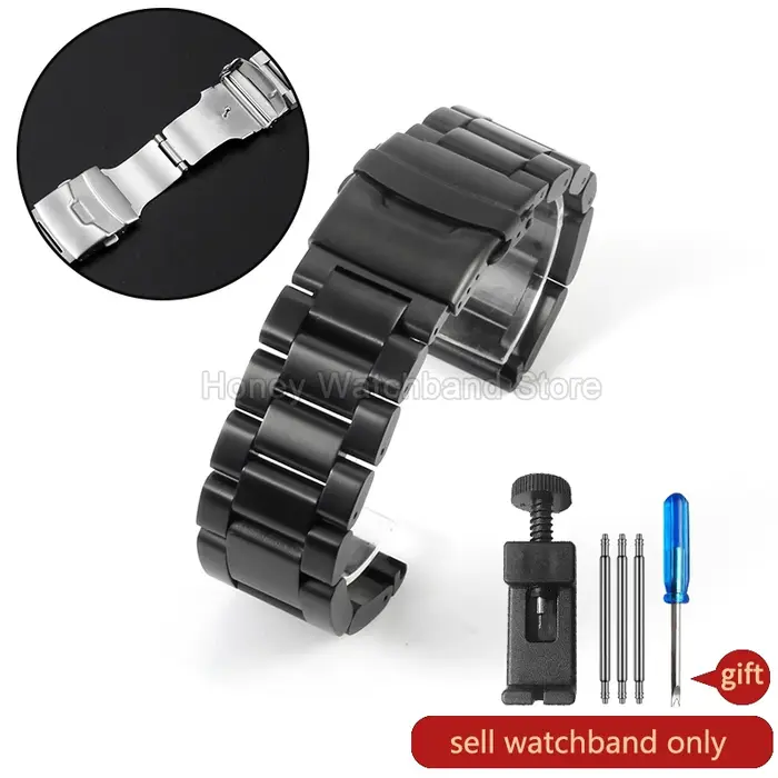 Pour Panerai PAM441 Diesel Luminor résistant à l'usure haute dureté anti-rayures toucher lisse bracelet de montre en acier inoxydable 22 24 26mm