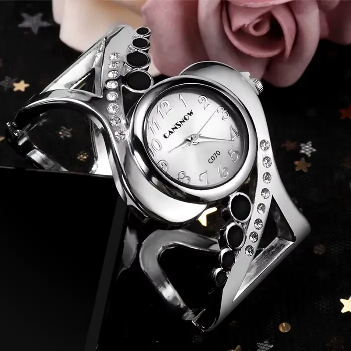 Montre-bracelet de luxe en cristal pour femmes, à Quartz, strass, à la mode