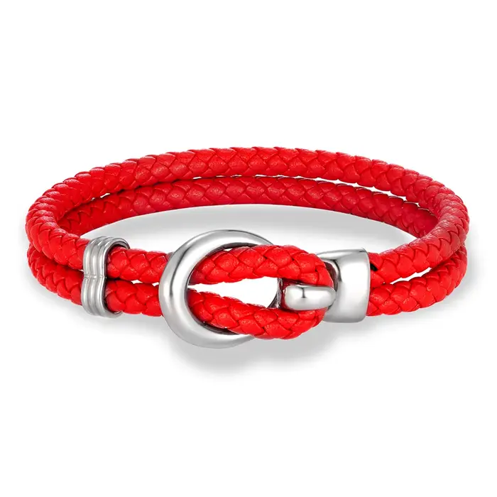 Bracelet en cuir tressé fait à la main pour hommes