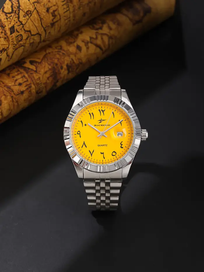 Montre RICECGO à Quartz Décontractée et Élégante avec Fonction Date Automatique pour Homme Occasions Quotidiennes