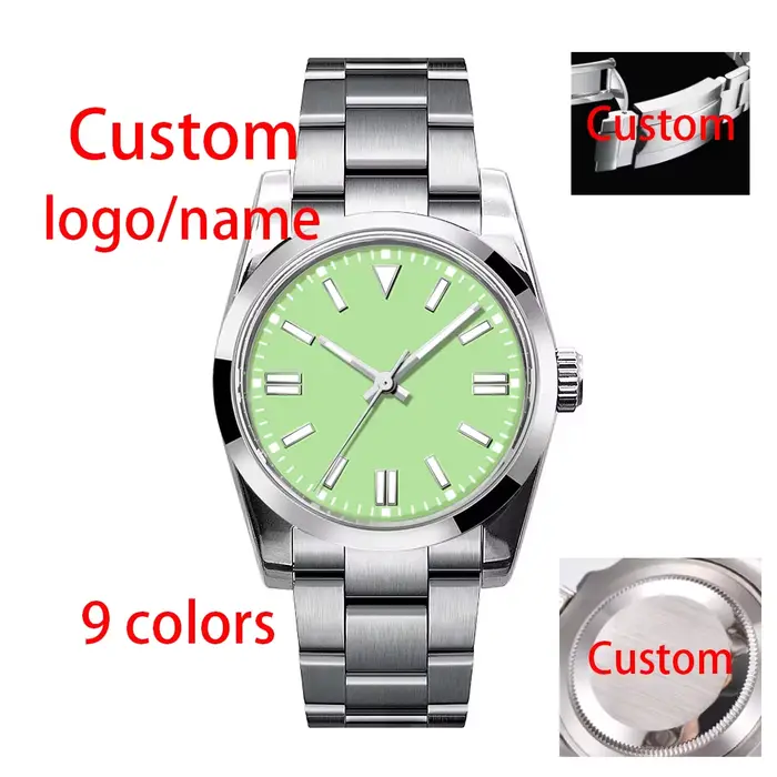 Montre Corgeut personnalisable avec mouvement automatique, résistance à l'eau, cristal de saphir et bracelet en acier inoxydable pour homme occasions spéciales