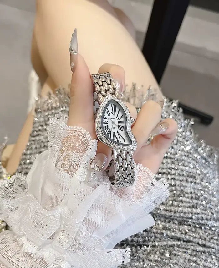 Montre pour femme avec bracelet en acier inoxydable, montre de créateur authentique, luxueuse et sop