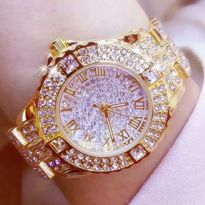 Montre à Quartz de luxe en Zircon fin brillant