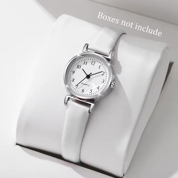 Mode petit cadran femmes montres Simple bracelet en cuir analogique Quartz montre-bracelet pour dame