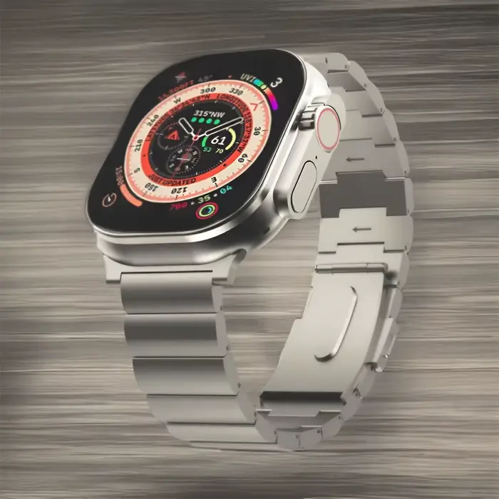Bracelet en métal titane de luxe pour Apple Watch Ultra 2 49mm 45mm 44mm 42mm