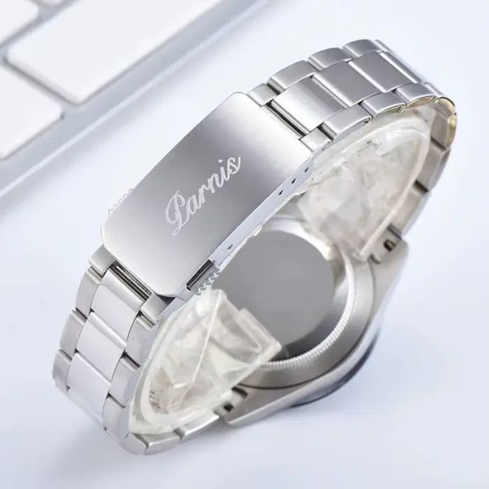 Montre homme Fashion Parnis avec cadran 39mm chronographe quartz acier inoxydable résistance à l'eau cristal saphir occasionnels élégants