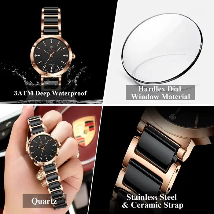 Montre de luxe POEDAGAR Top Diamond pour femme