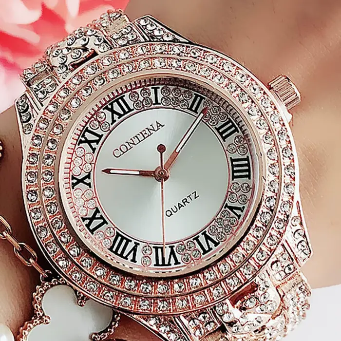 Genève – montre classique à strass pour femmes, nouvelle collection, à la mode