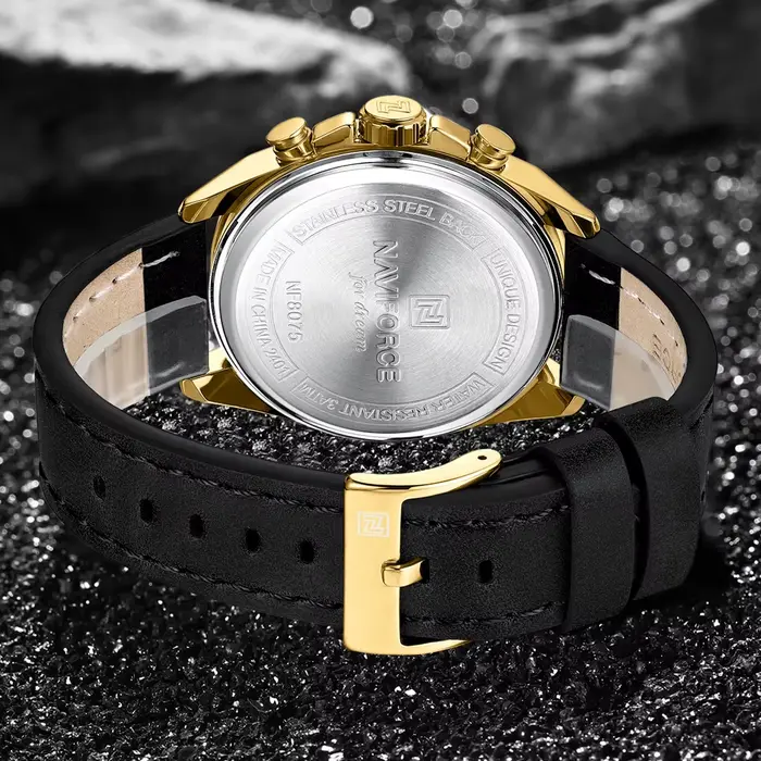 NAVIFORCE montres étanches pour hommes marque originale de luxe en cuir