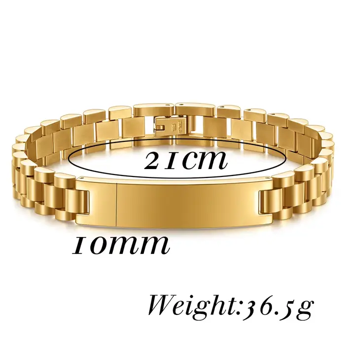 Bracelet de montre en acier titane lisse pour hommes