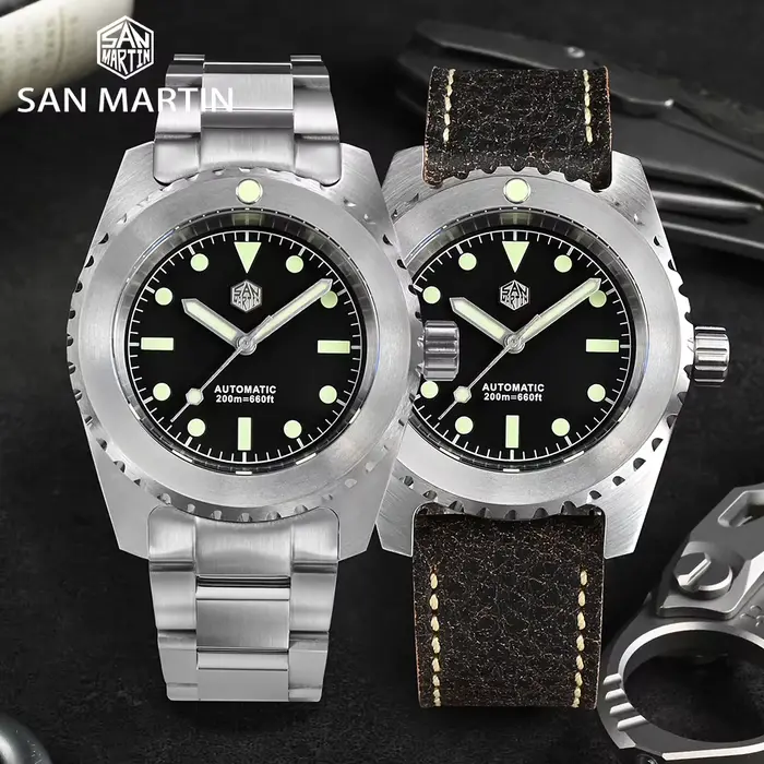 San Martin – montre de plongée rétro pour hommes