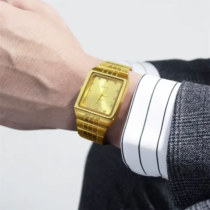 Montre en acier inoxydable Liebig 8808 résistante à l'eau avec affichage LED pour hommes et femmes occasions spéciales